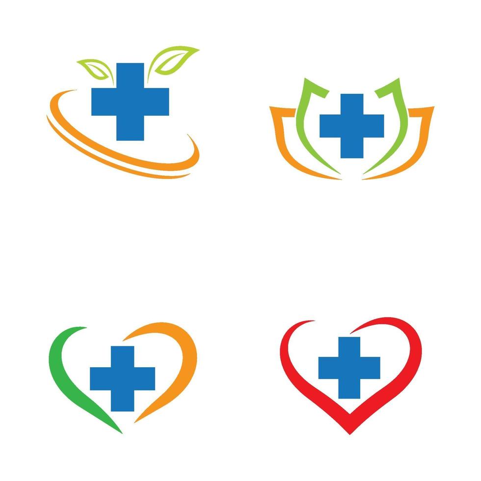 immagini del logo di cure mediche vettore