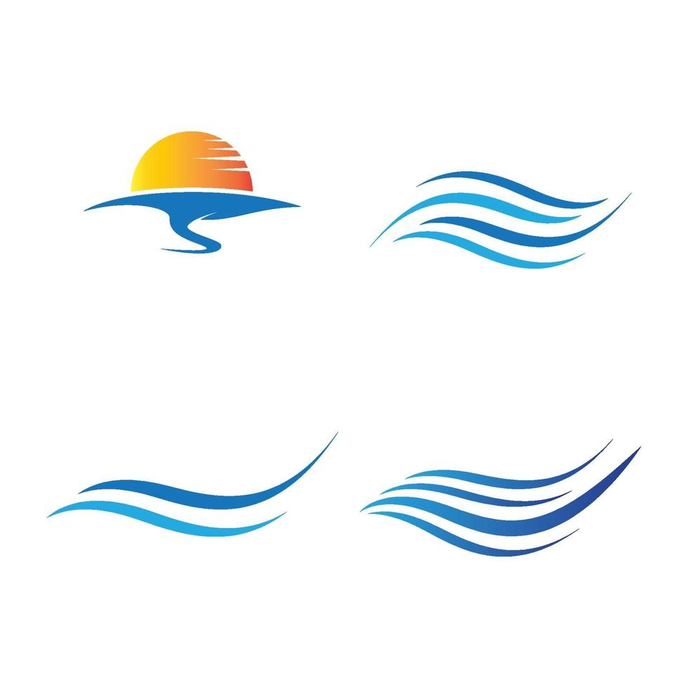 immagini del logo dell'onda d'acqua vettore