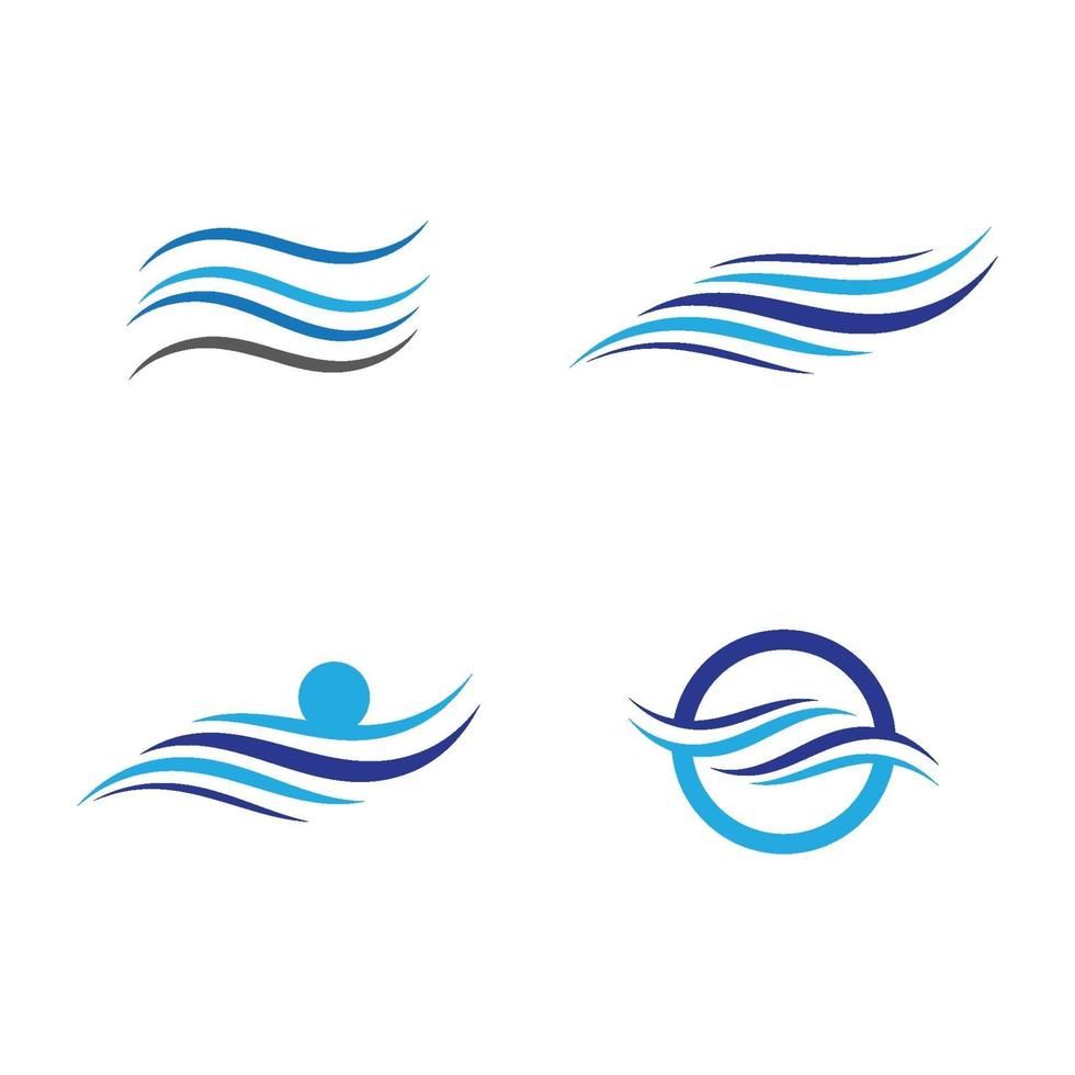 immagini del logo dell'onda d'acqua vettore