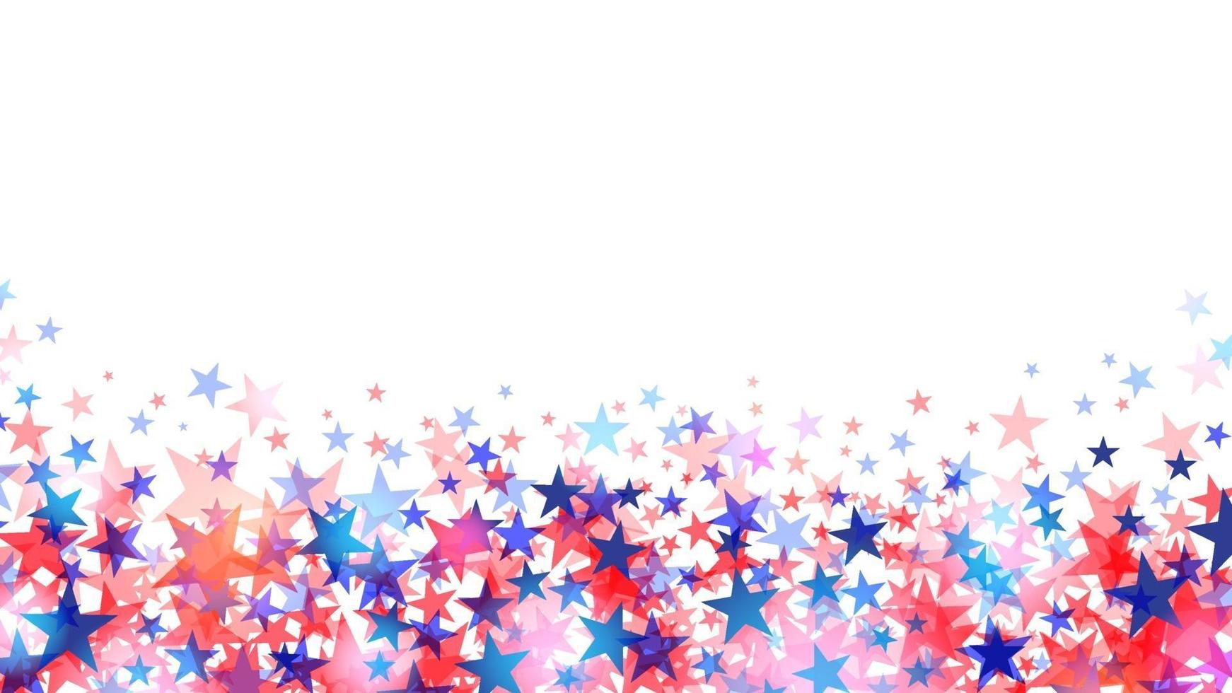 stelle rosse e blu isolate su sfondo bianco vettore