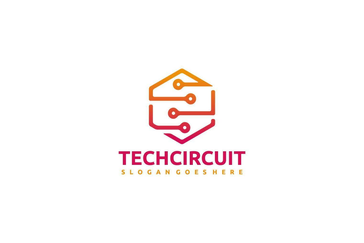 Logo del circuito tecnologico vettore