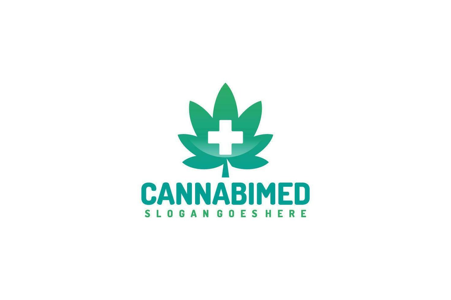 Logo della cannabis medica vettore