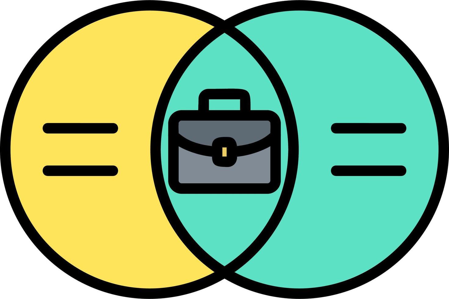 venn diagramma vettore icona