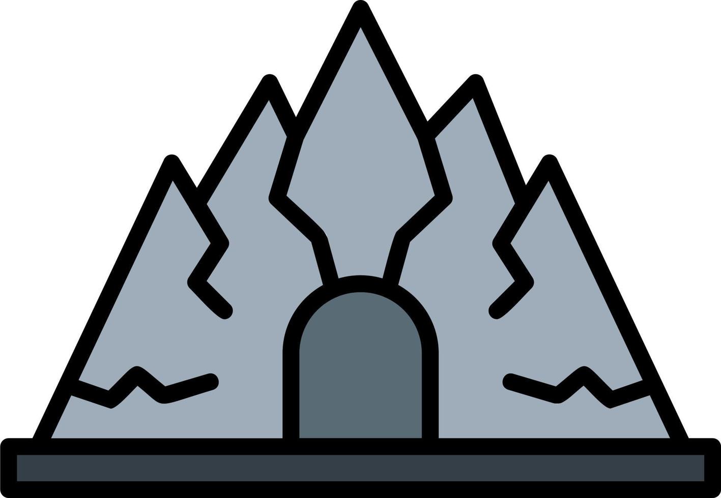 grotta vettore icona