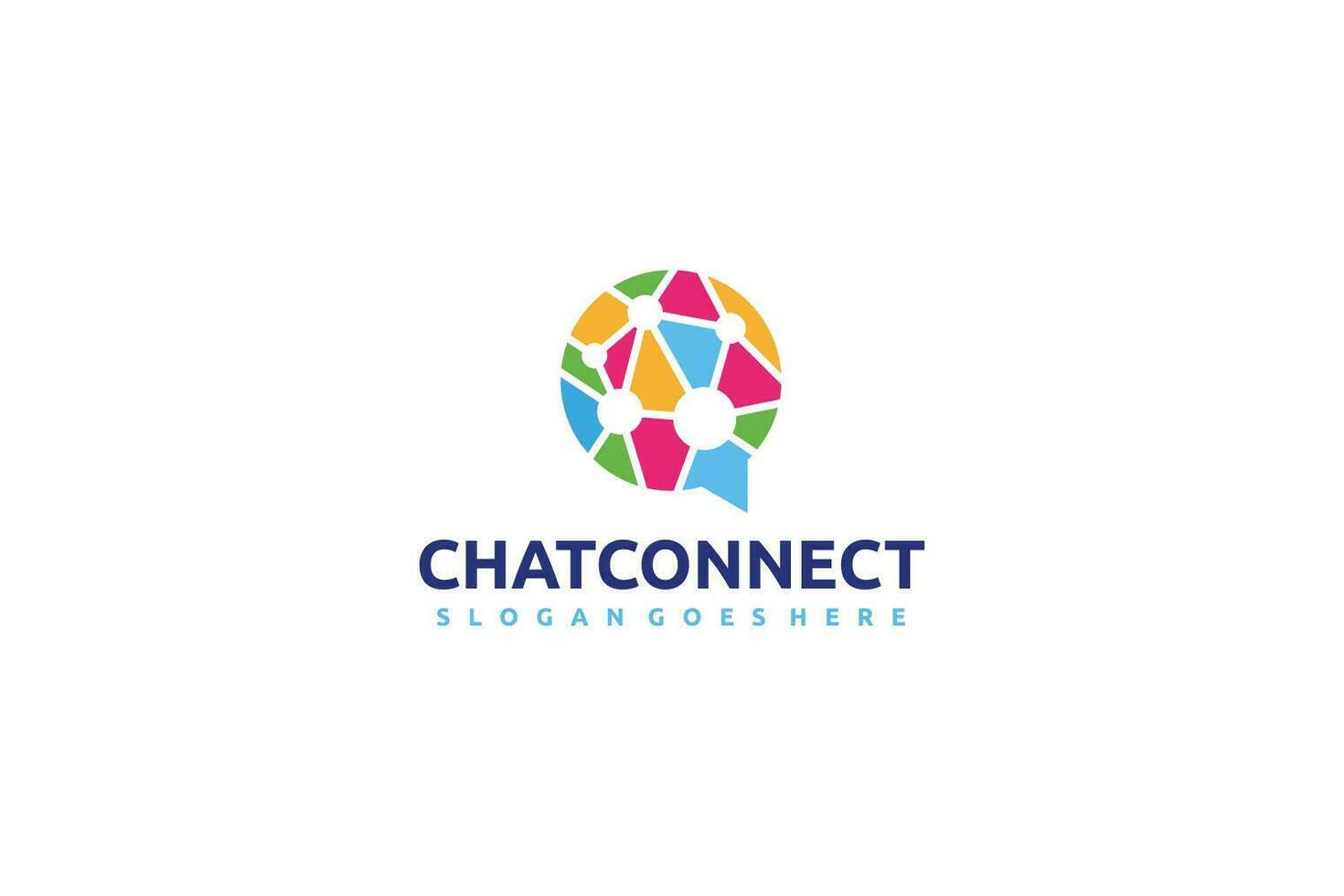 Logo della chat colorato vettore
