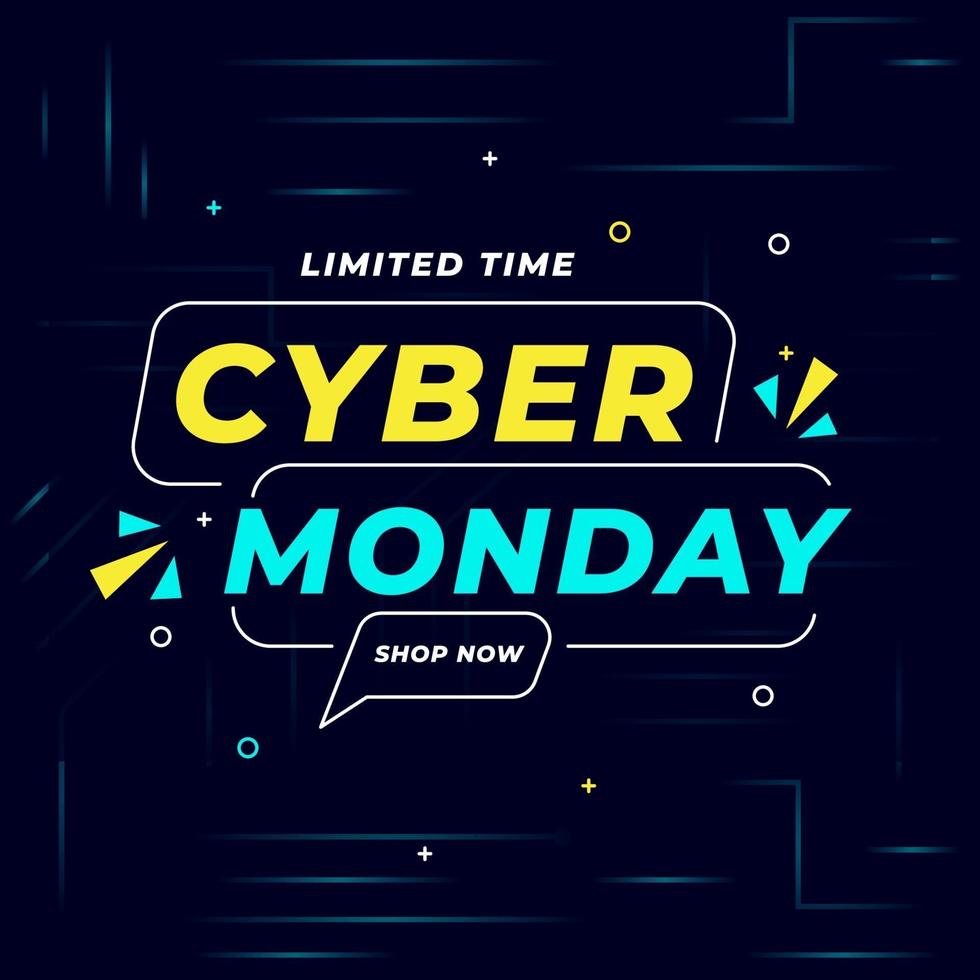 banner di vendita di cyber lunedì vettore