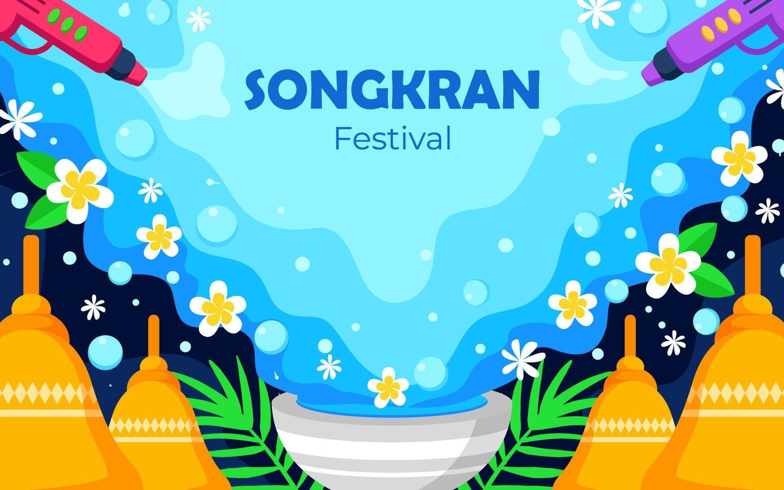 sfondo del festival di songkran vettore