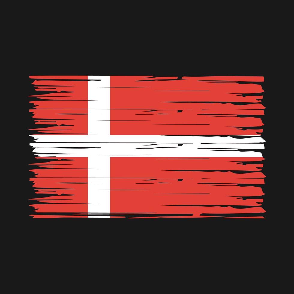 Danimarca bandiera spazzola vettore