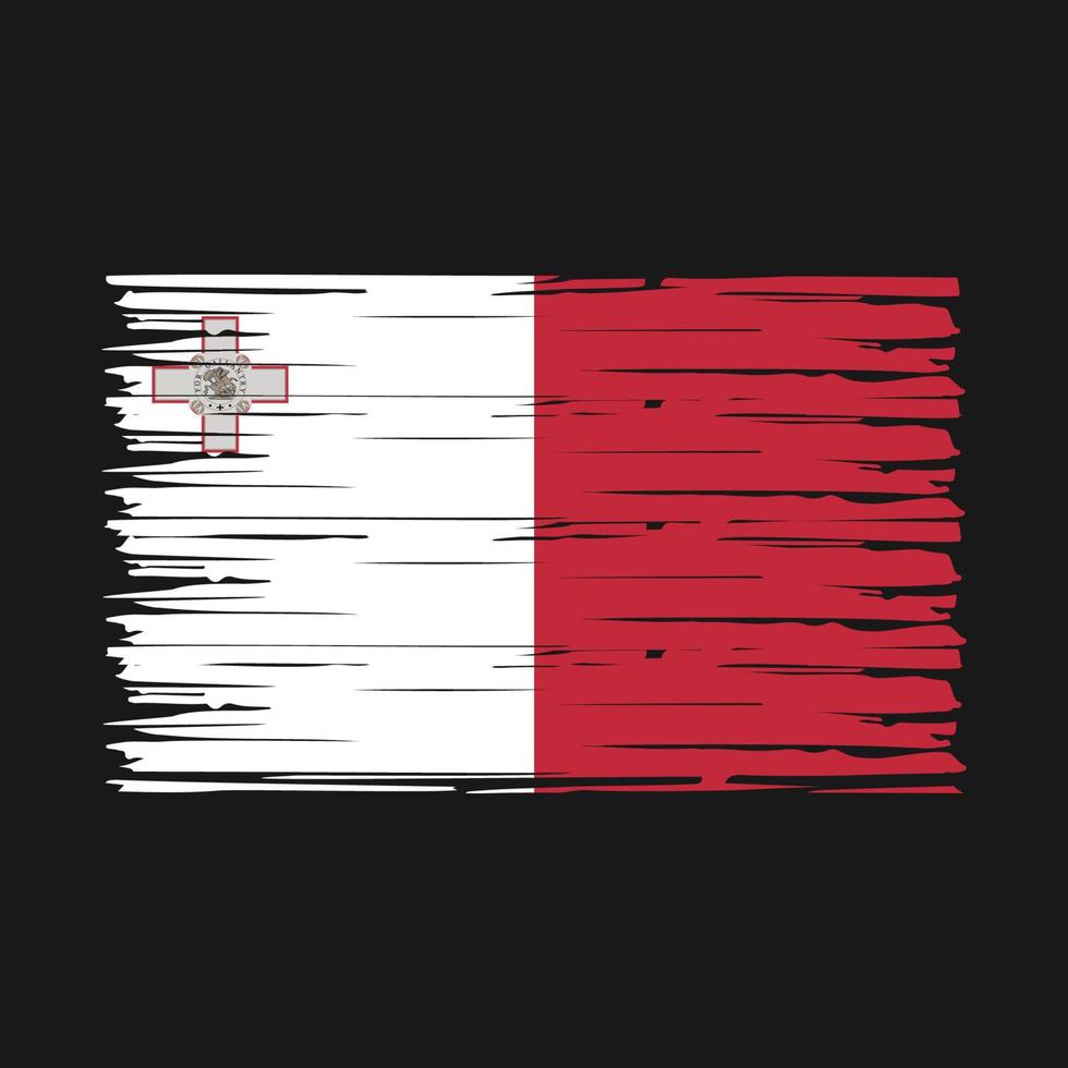 Malta bandiera spazzola vettore