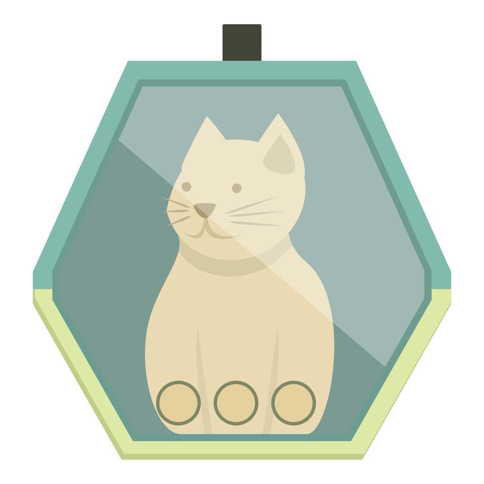 animale domestico viaggio icona cartone animato vettore. gatto gabbia vettore