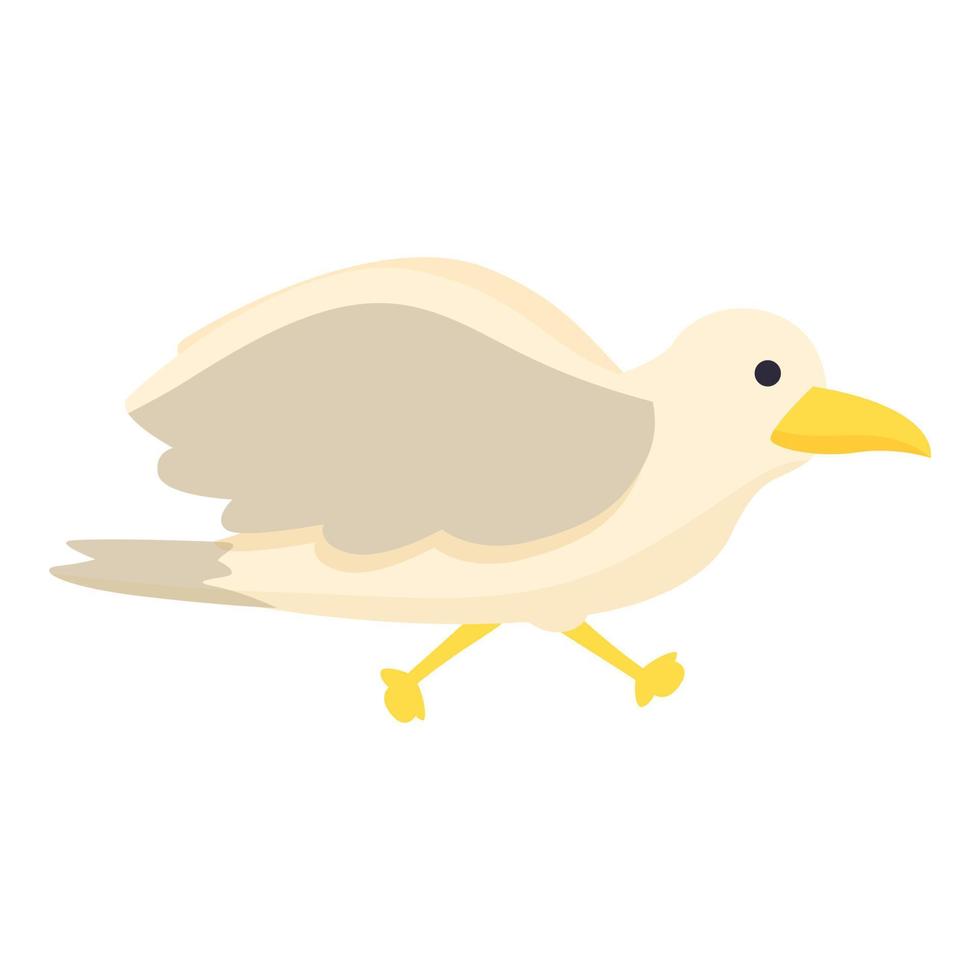 marino mare uccello icona cartone animato vettore. uccello marino volare vettore