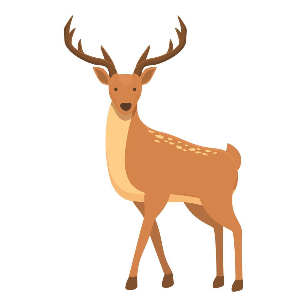 cervo icona cartone animato vettore. foresta animale vettore