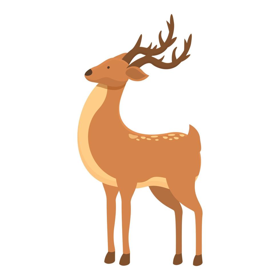 carino cervo icona cartone animato vettore. foresta animale vettore