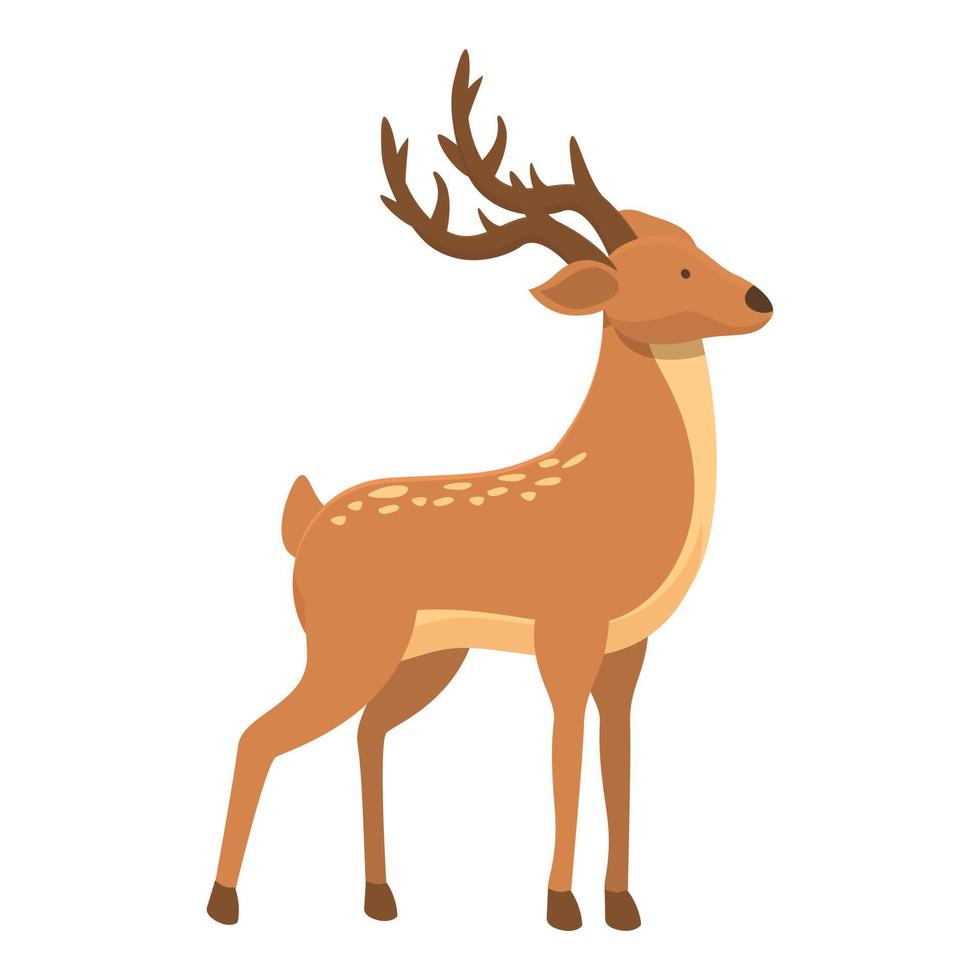 adorabile cervo icona cartone animato vettore. natura bambino vettore