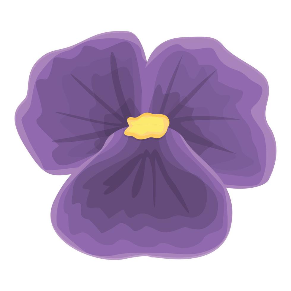 viola viola del pensiero fiore icona cartone animato vettore. floreale viola vettore