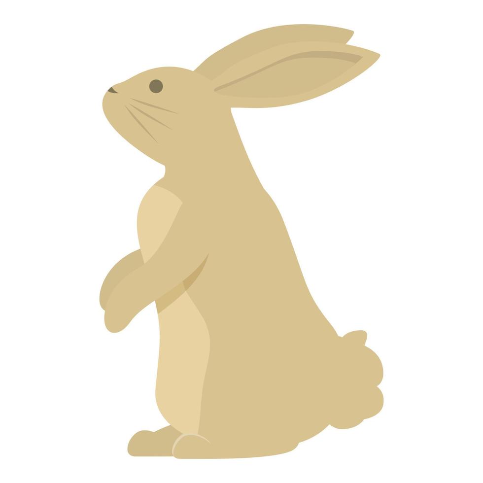 impaurito coniglio icona cartone animato vettore. carino animale domestico vettore