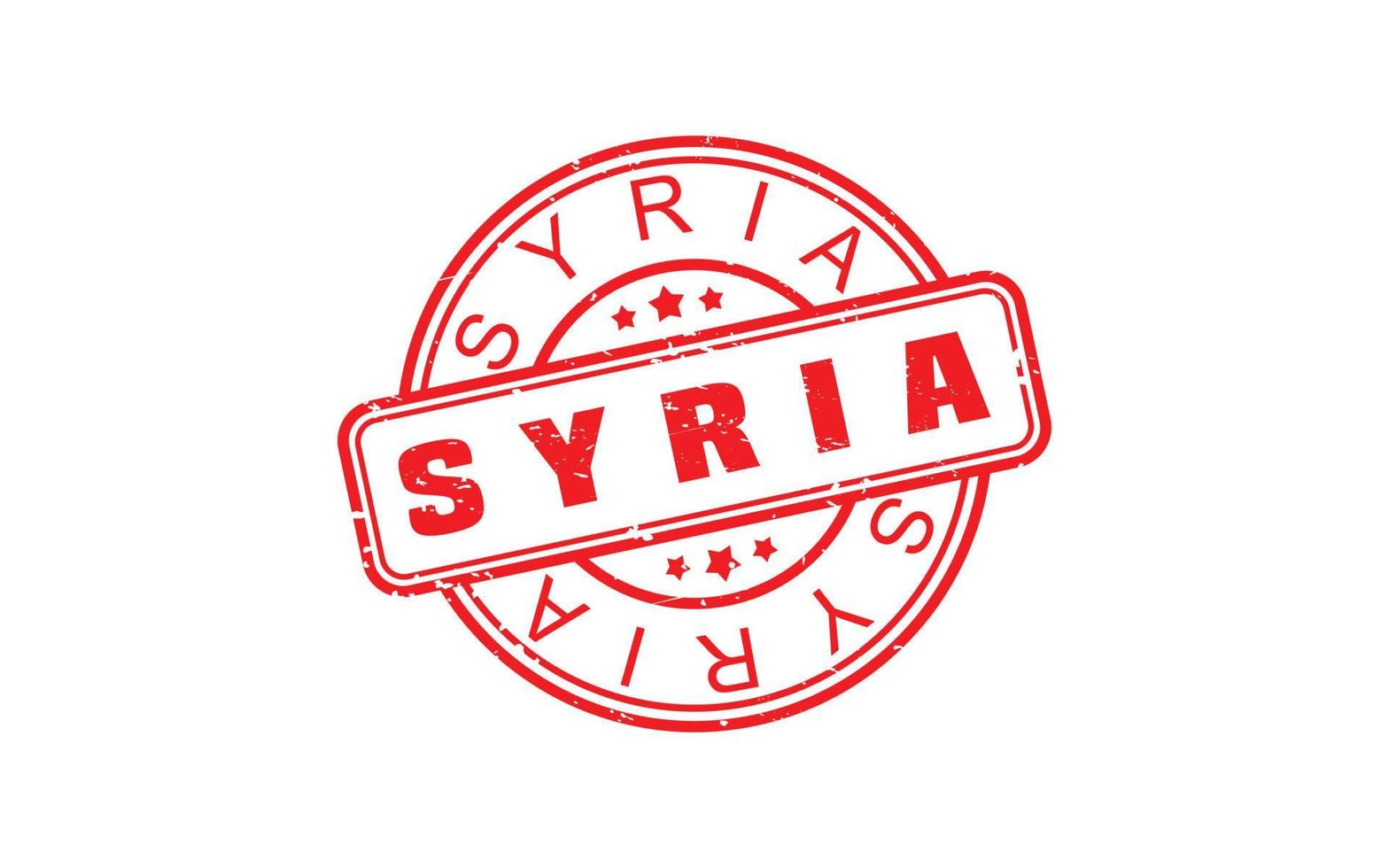 Siria francobollo gomma da cancellare con grunge stile su bianca sfondo vettore