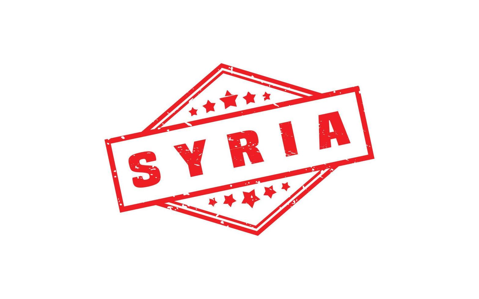 Siria francobollo gomma da cancellare con grunge stile su bianca sfondo vettore