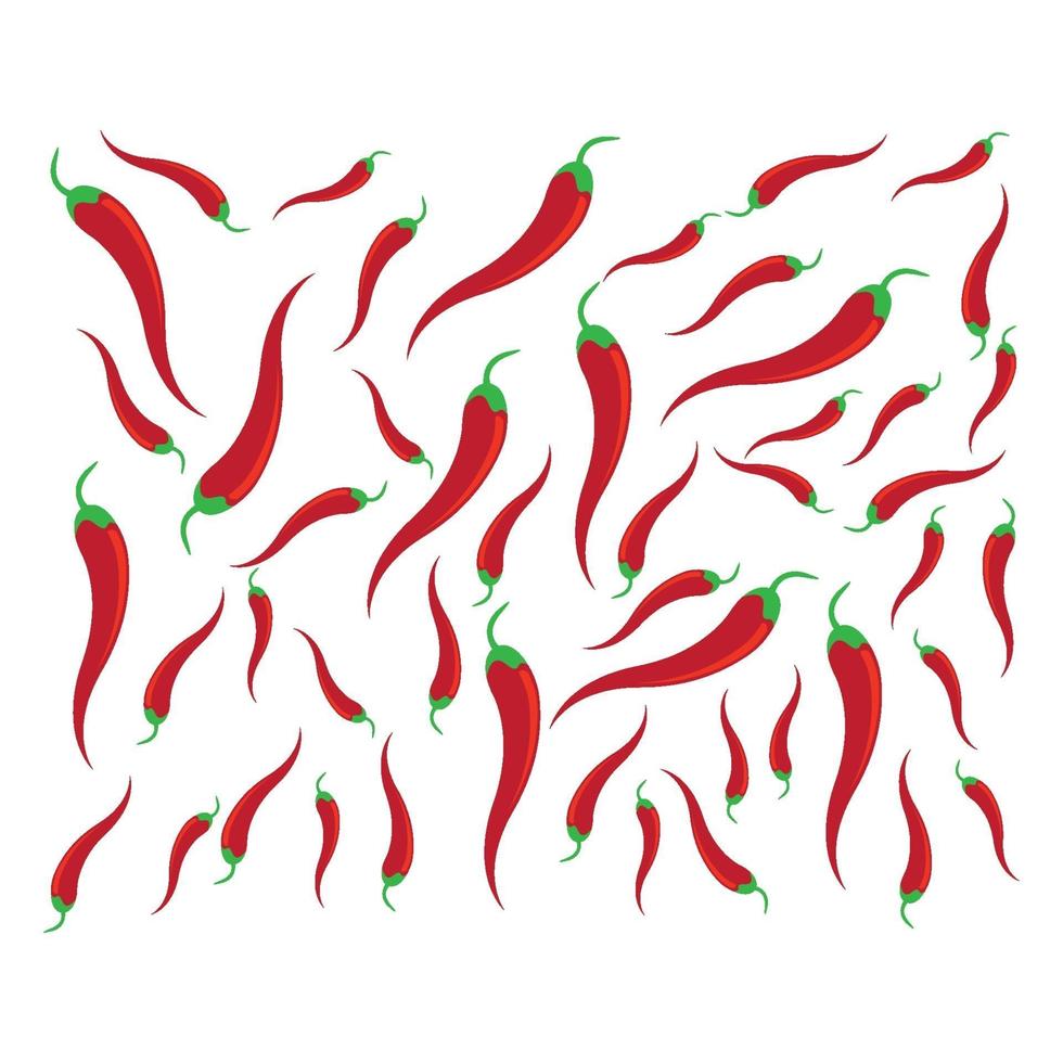 illustrazione di immagini di peperoncino vettore