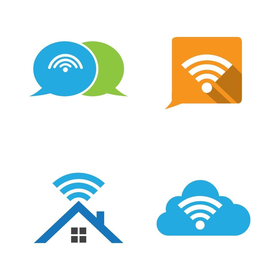 illustrazione delle immagini del logo wireless vettore