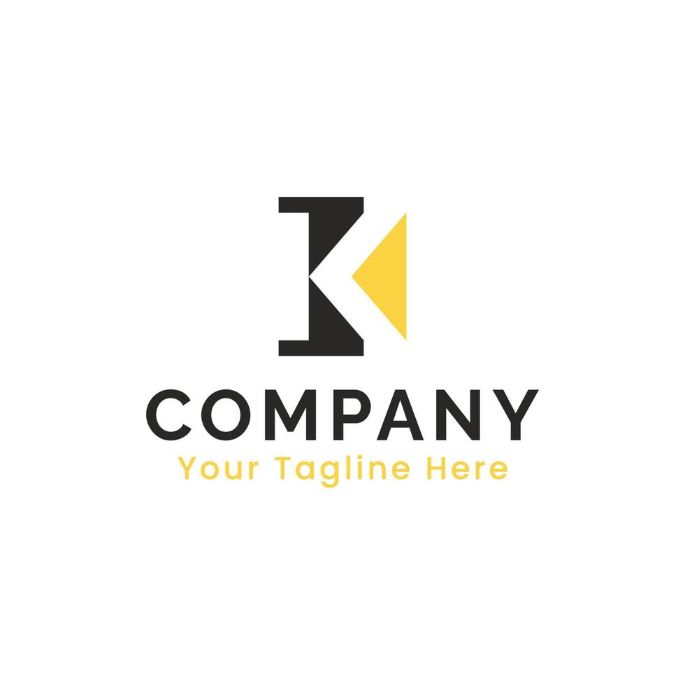 K direzione logo design vettore illustrazione