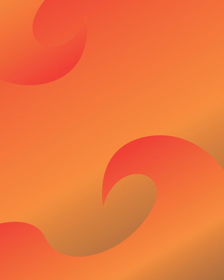 astratto arancia sfondo con liscio Linee e onde, vettore illustrazione.
