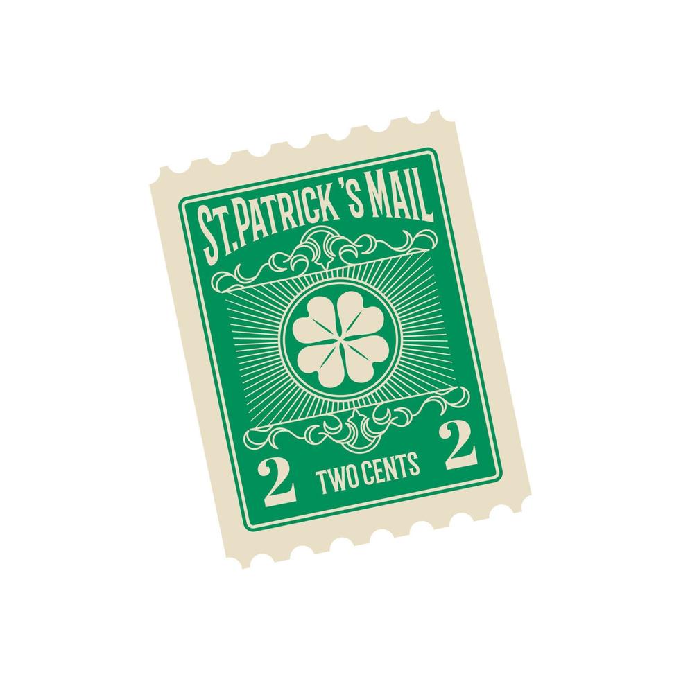 santo patrick giorno Mai Vintage ▾ affrancatura francobollo vettore