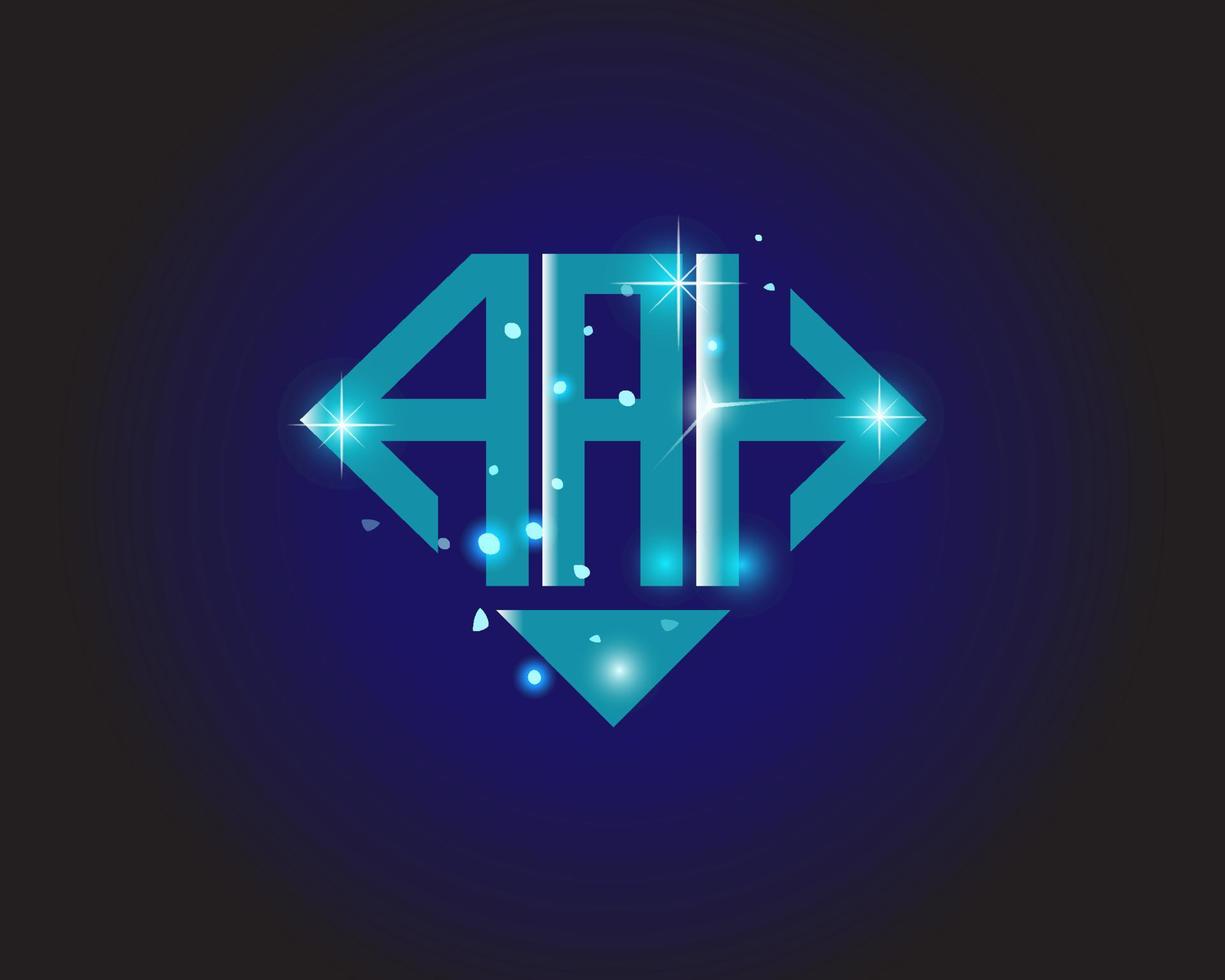 aah lettera logo creativo design. aah unico design. vettore