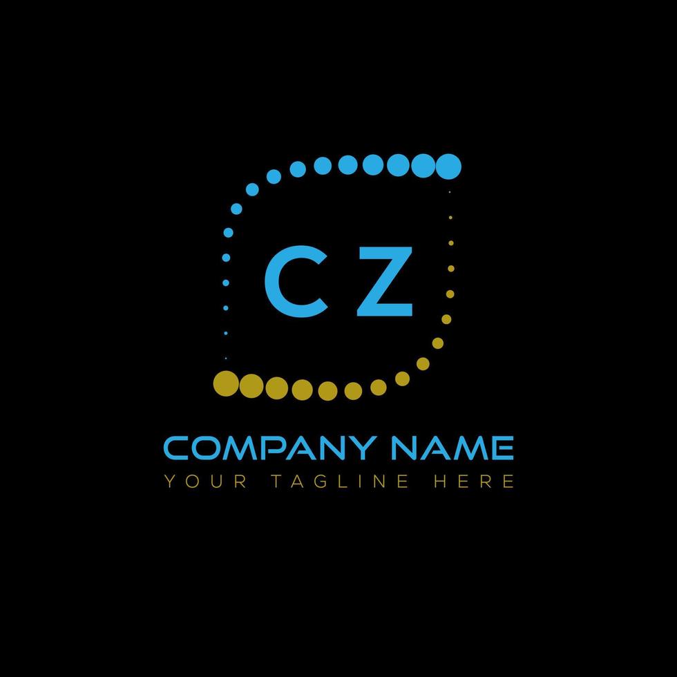 cz lettera logo creativo design. cz unico design. vettore