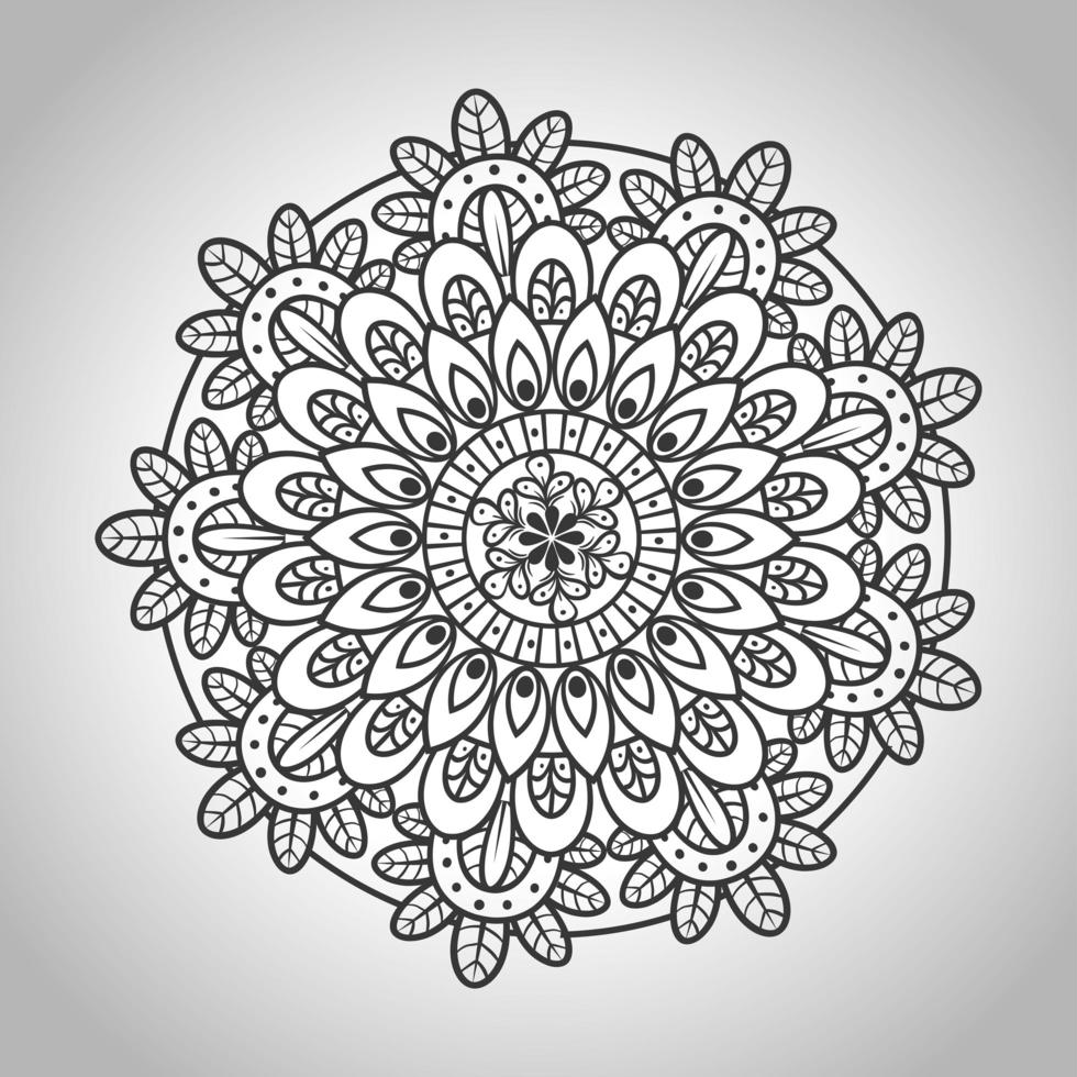 mandala floreale, decorazione ornamentale vettore