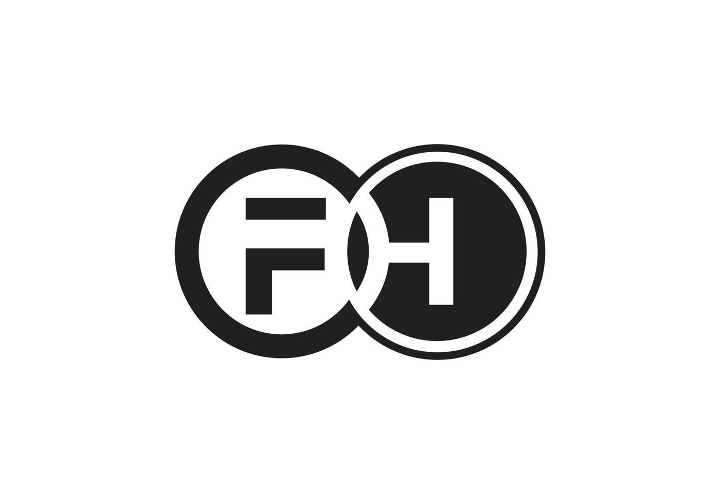 lettera fh logo icona design per il tuo attività commerciale vettore