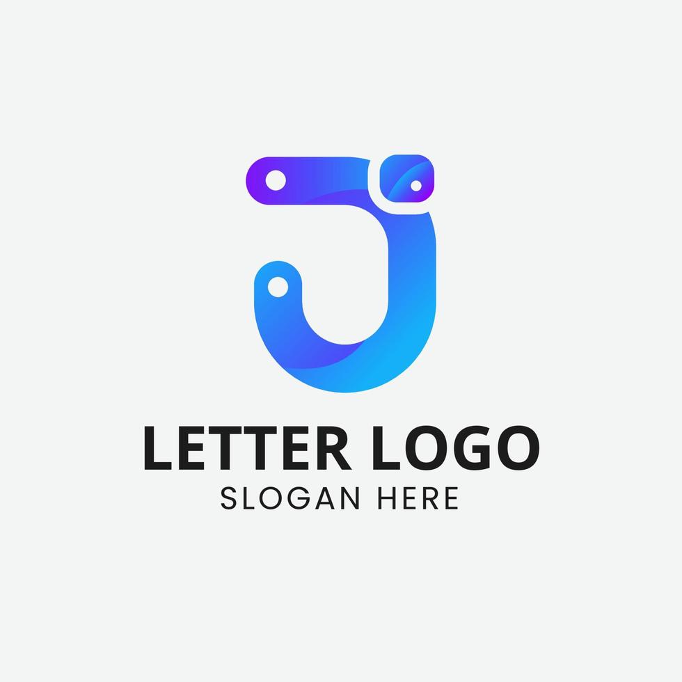 lettera j logo icona design. j logo forma. utilizzabile per attività commerciale e persone loghi. j lettera logo design modello vettore