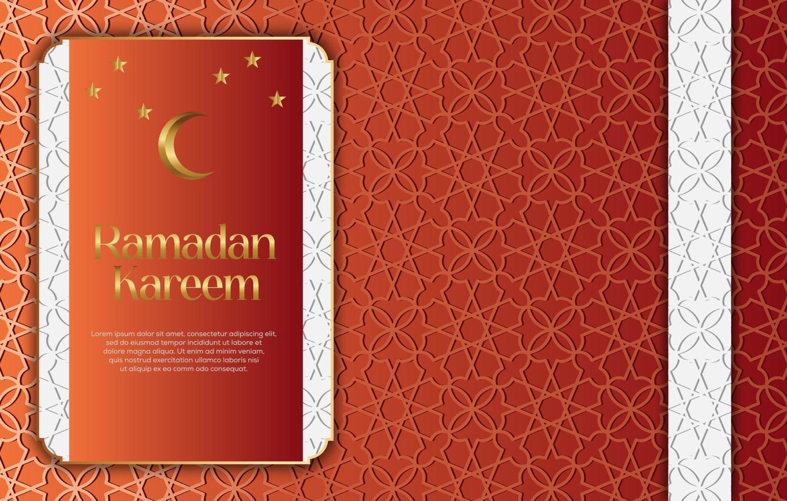 premio vettore islamico stile Ramadan kareem e eid decorativo sfondo