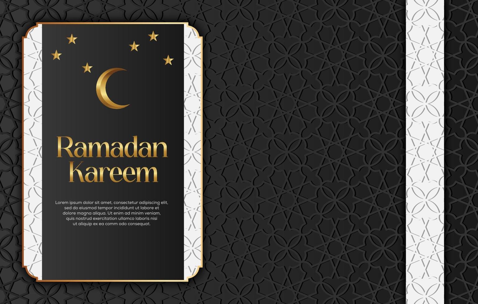 premio vettore islamico stile Ramadan kareem e eid decorativo sfondo