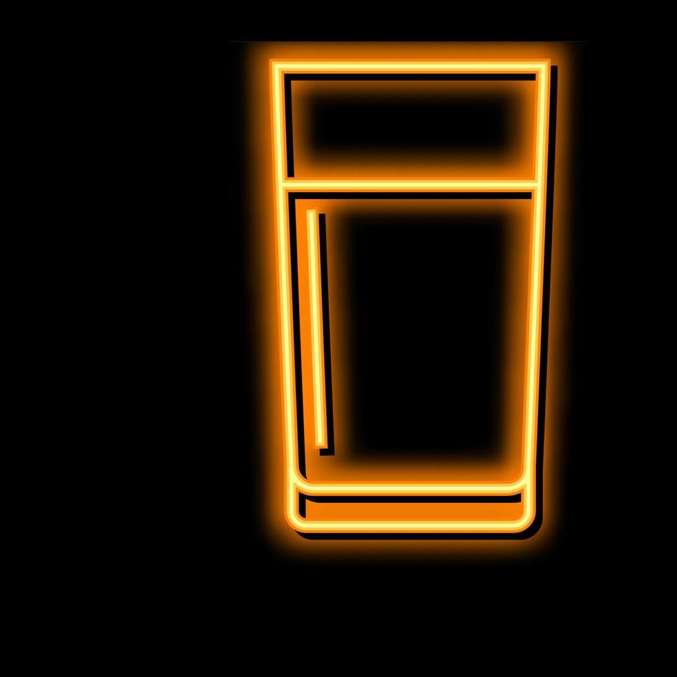 acqua bevanda bevanda neon splendore icona illustrazione vettore