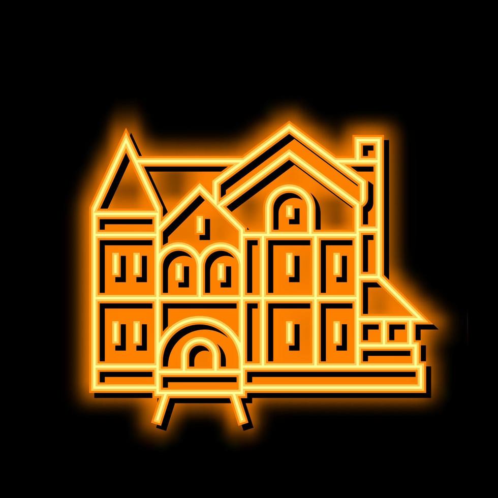 vittoriano Casa neon splendore icona illustrazione vettore