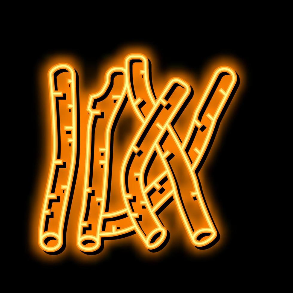 liquirizia pianta neon splendore icona illustrazione vettore