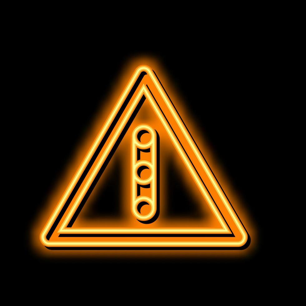 traffico segnale strada cartello neon splendore icona illustrazione vettore