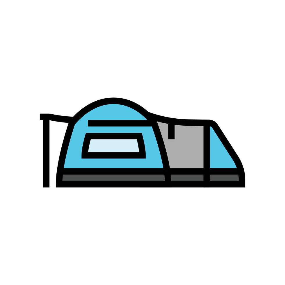 estate tenda vacanza colore icona vettore illustrazione