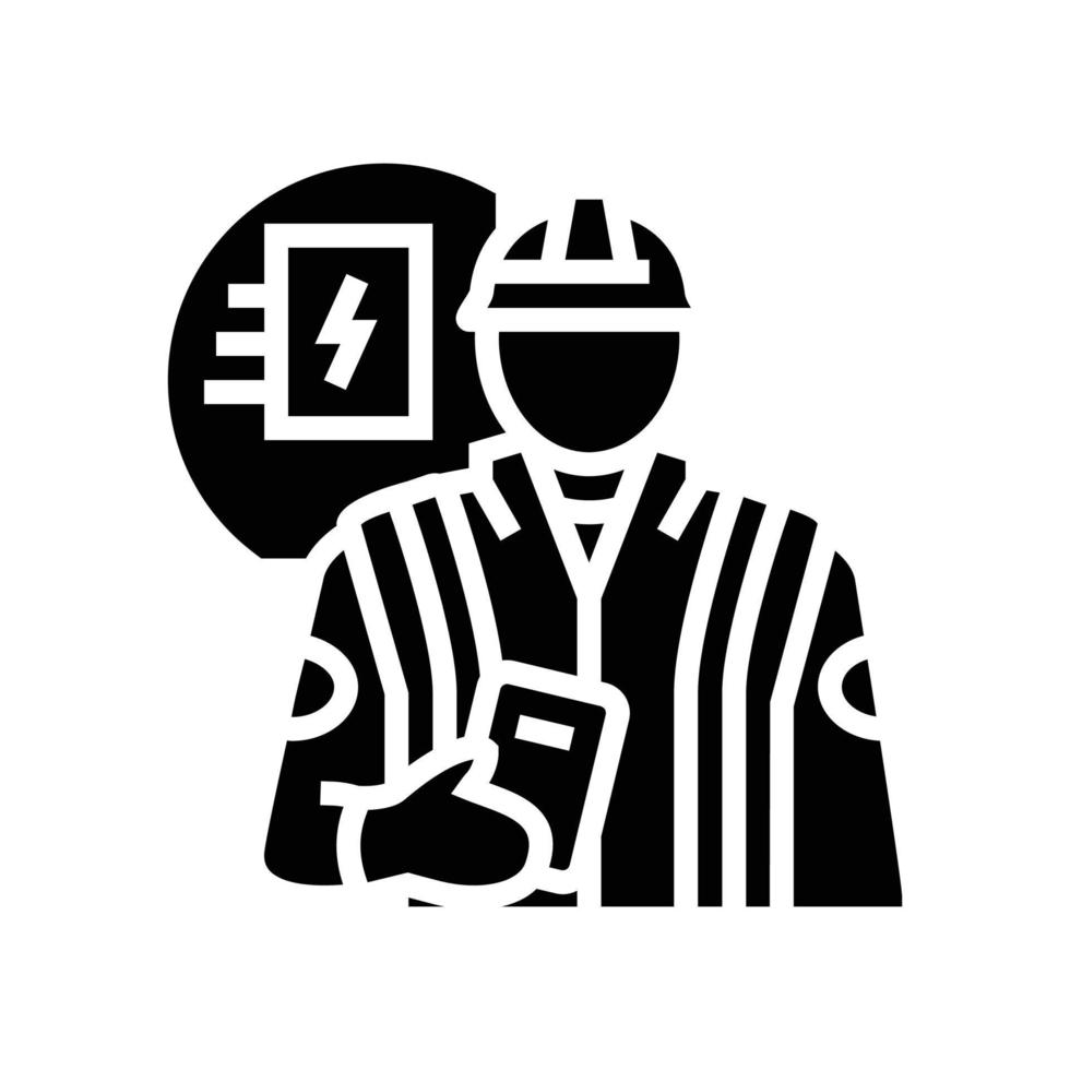 elettronica installatori riparatori glifo icona vettore illustrazione