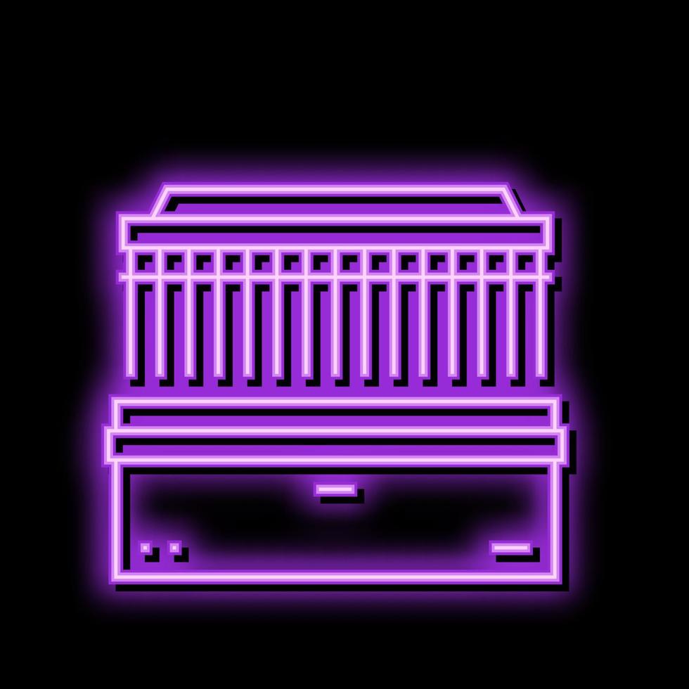 rame catodi produce neon splendore icona illustrazione vettore