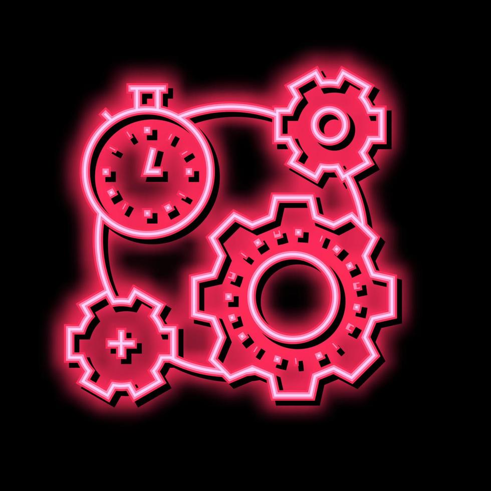 illustrazione vettoriale dell'icona del colore del tempo del processo di lavoro