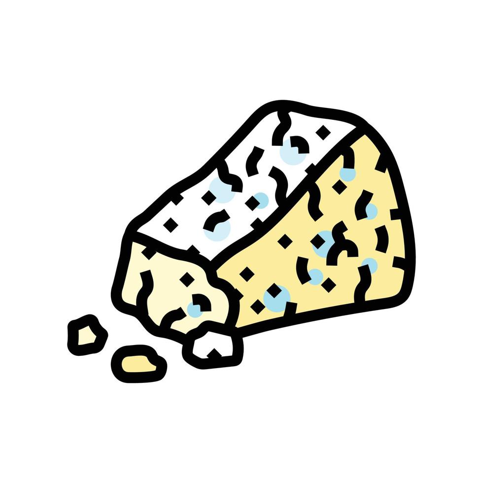 blu formaggio cibo fetta colore icona vettore illustrazione
