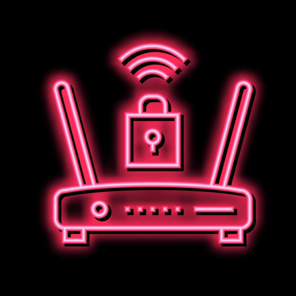 Wi-Fi router serratura colore icona vettore illustrazione