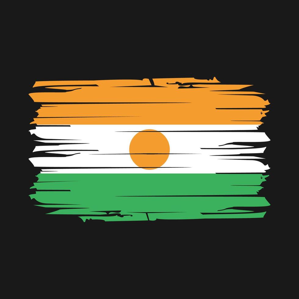 Niger bandiera spazzola vettore