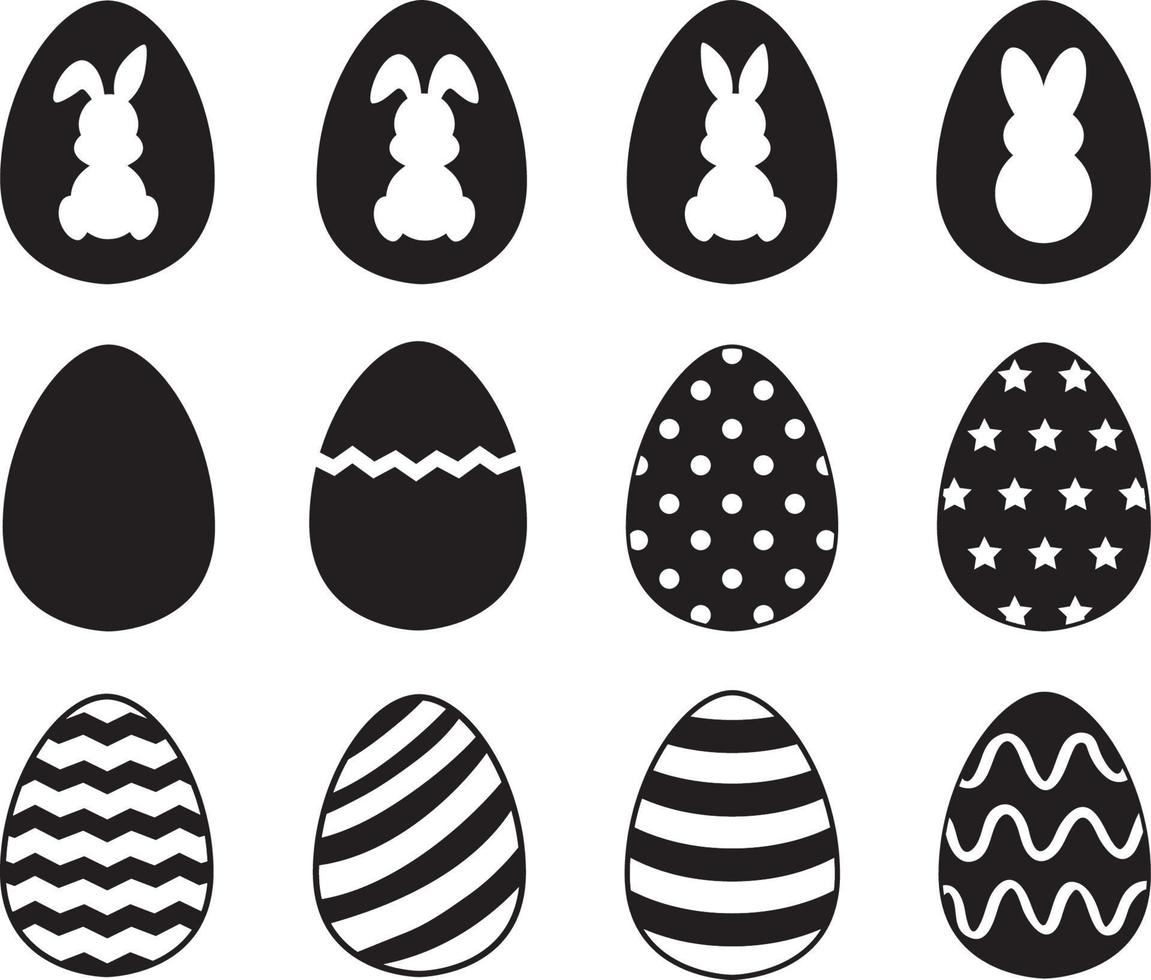 Pasqua uovo fascio svg, Pasqua 2023 tagliare File, Pasqua uovo silhouette vettore, uova silhouette, svg, png, dxf. vettore