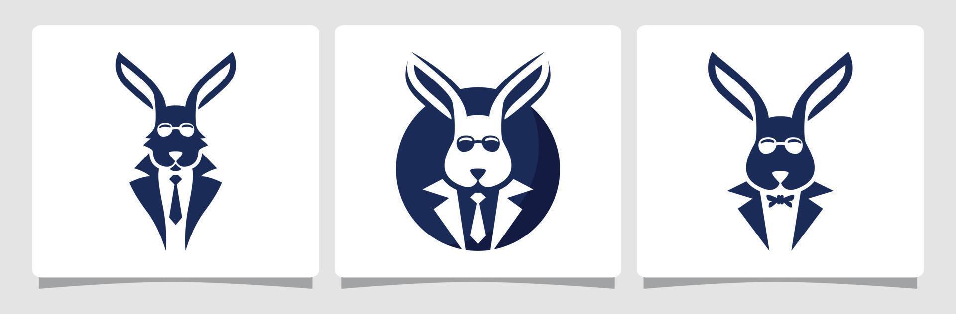 impostato coniglietto moda logo modello design ispirazione vettore