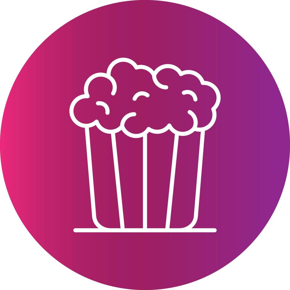 Popcorn creativo icona vettore