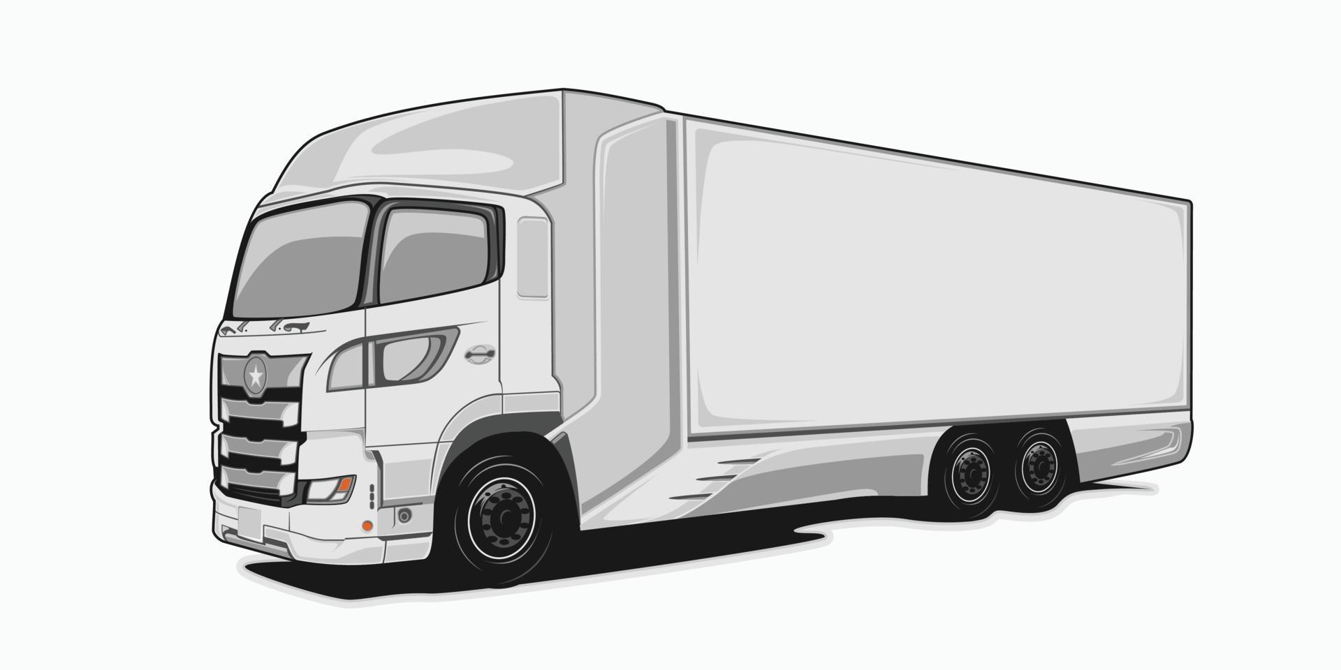 vettore di camion container