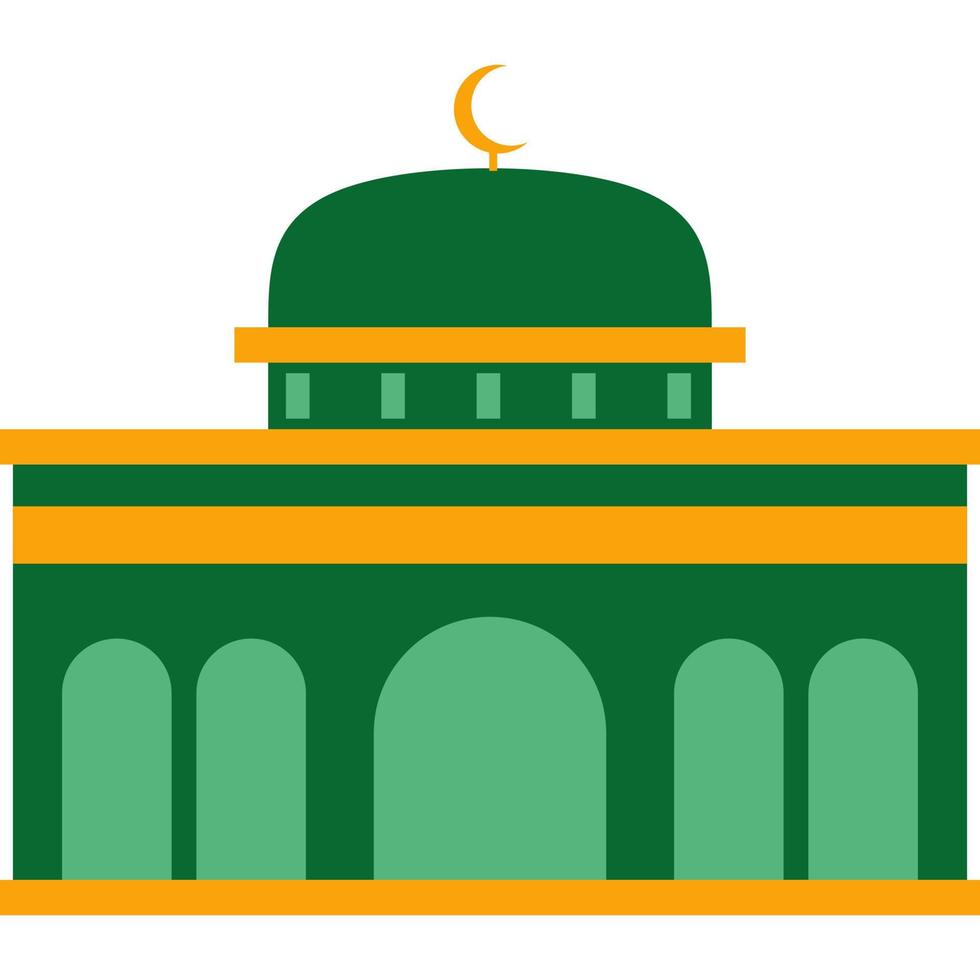 illustrazione vettore grafico design moderno piatto elegante islamico moschea costruzione, adatto per diagrammi, carta geografica, infografica, illustrazione, e altro grafico relazionato risorse